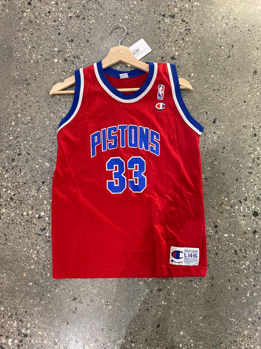 (S) 00's Pistons Hill #33 Jersey