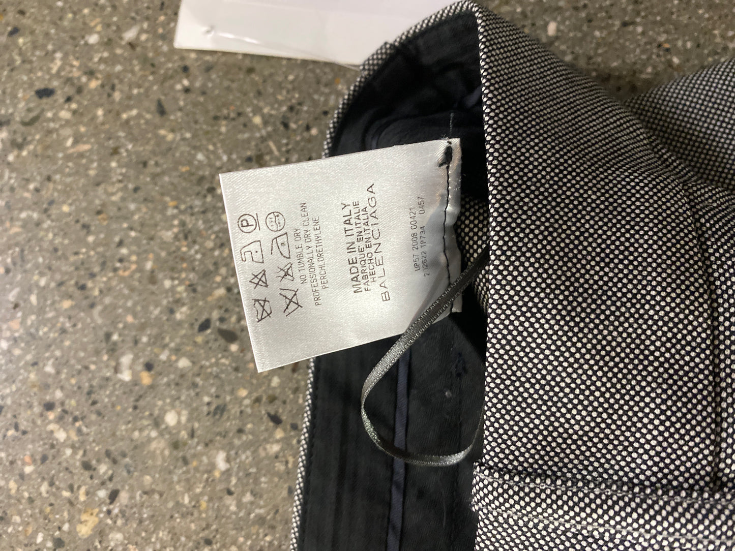 30” Made in Italy Balenciaga Formal Pants