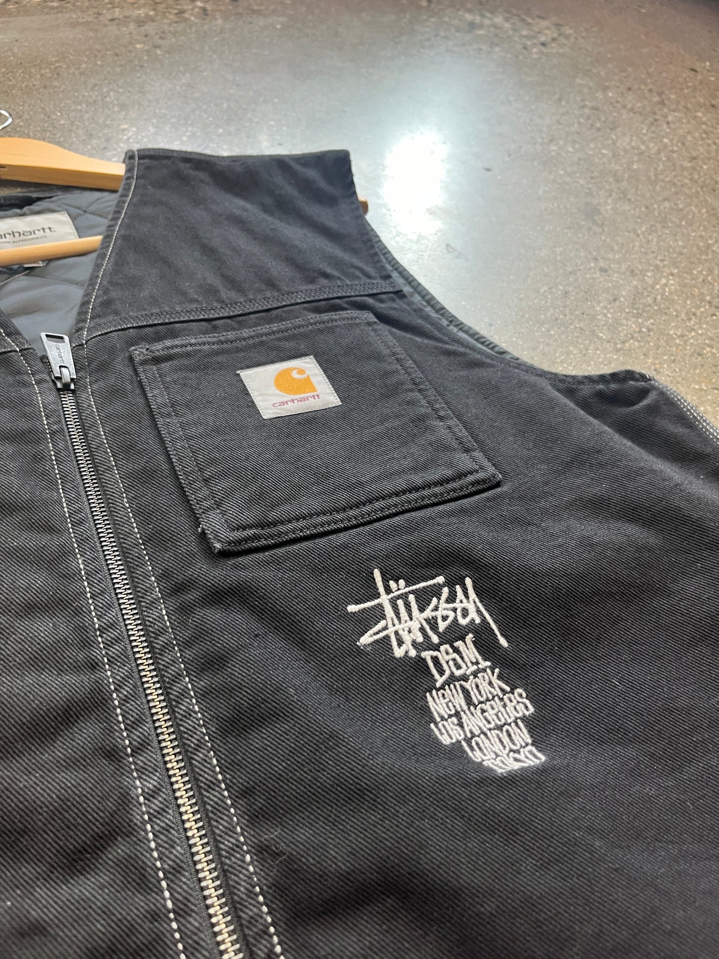 (M) Stussy x Carhartt WIP Canvas Work Vest