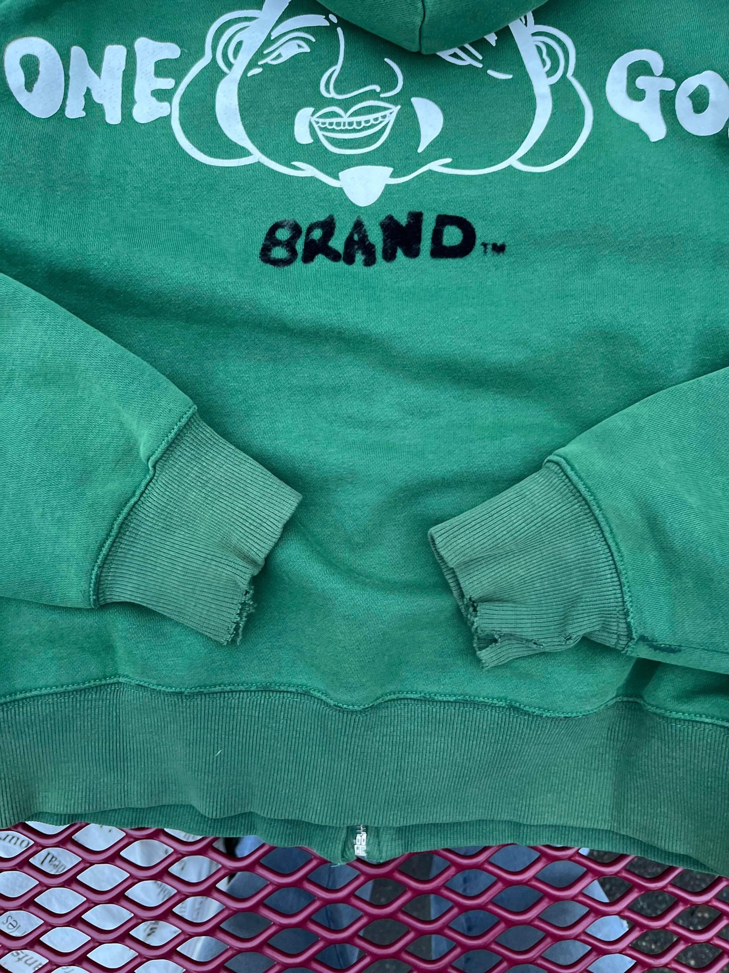 (L) 00’s Forest Green Evisu Zip Up