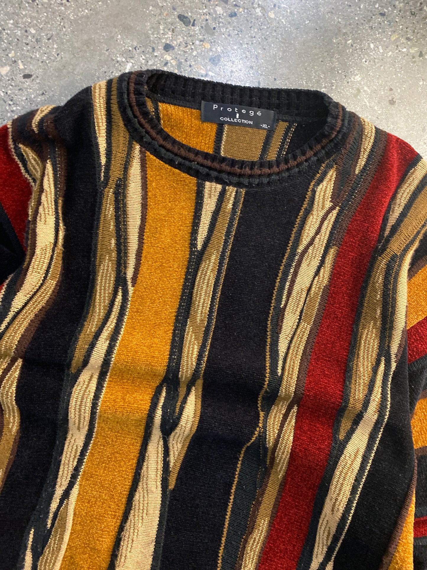 (XL) Protege Harvest Colors 3D Coogi Style Knit