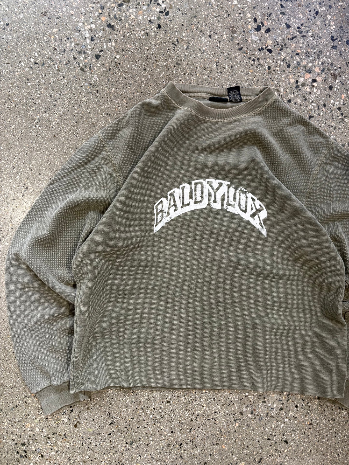 (M/L) Baldy 1/1 Cropped Sage Waffle Knit