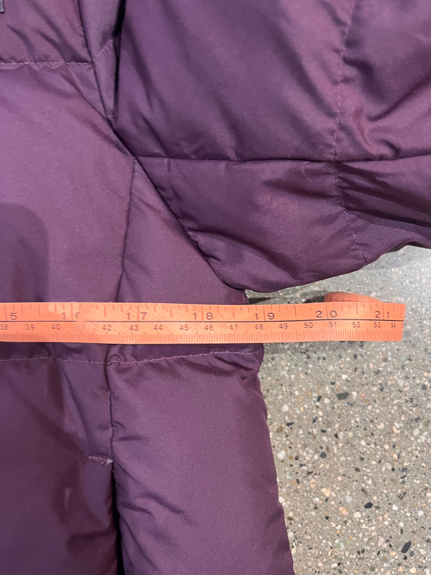 (Womens S) The North Face Cropped Purple Puffer with Fur Hood