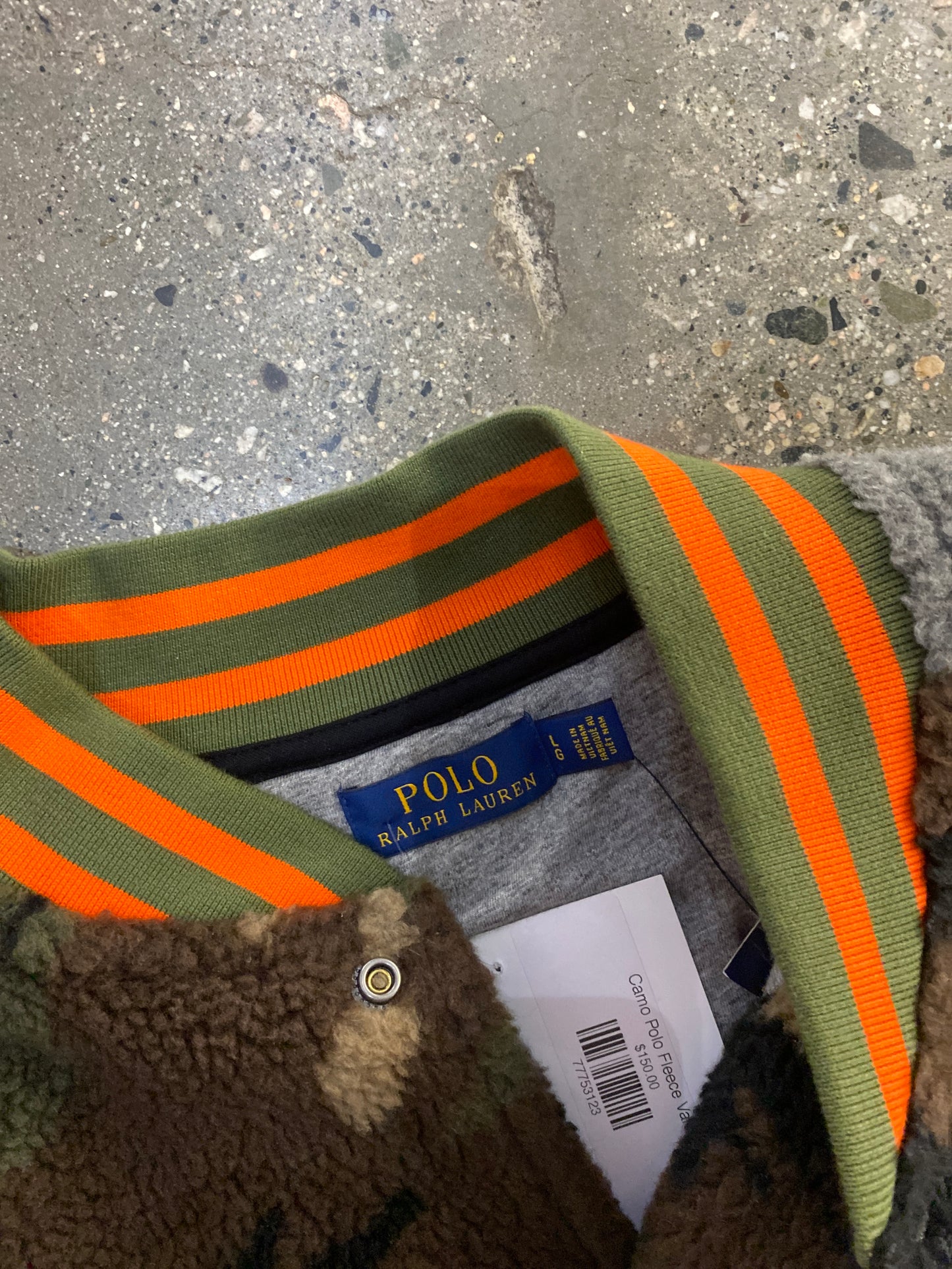 (L) Camo Polo Fleece Varsity