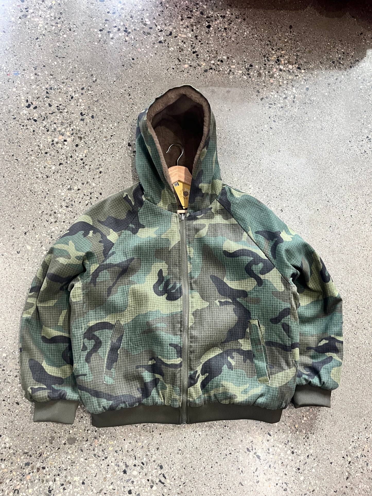 (XL/2X) Camo Reversible Fleece Workwear Jacket