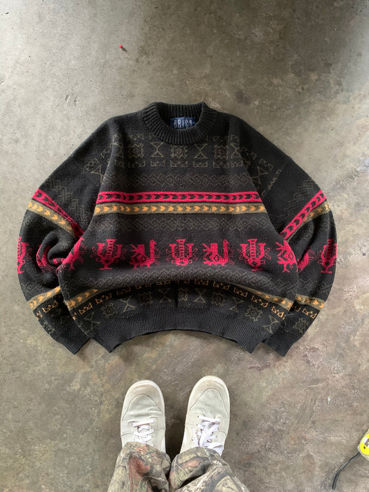 (L) 90’s Pattern Knit