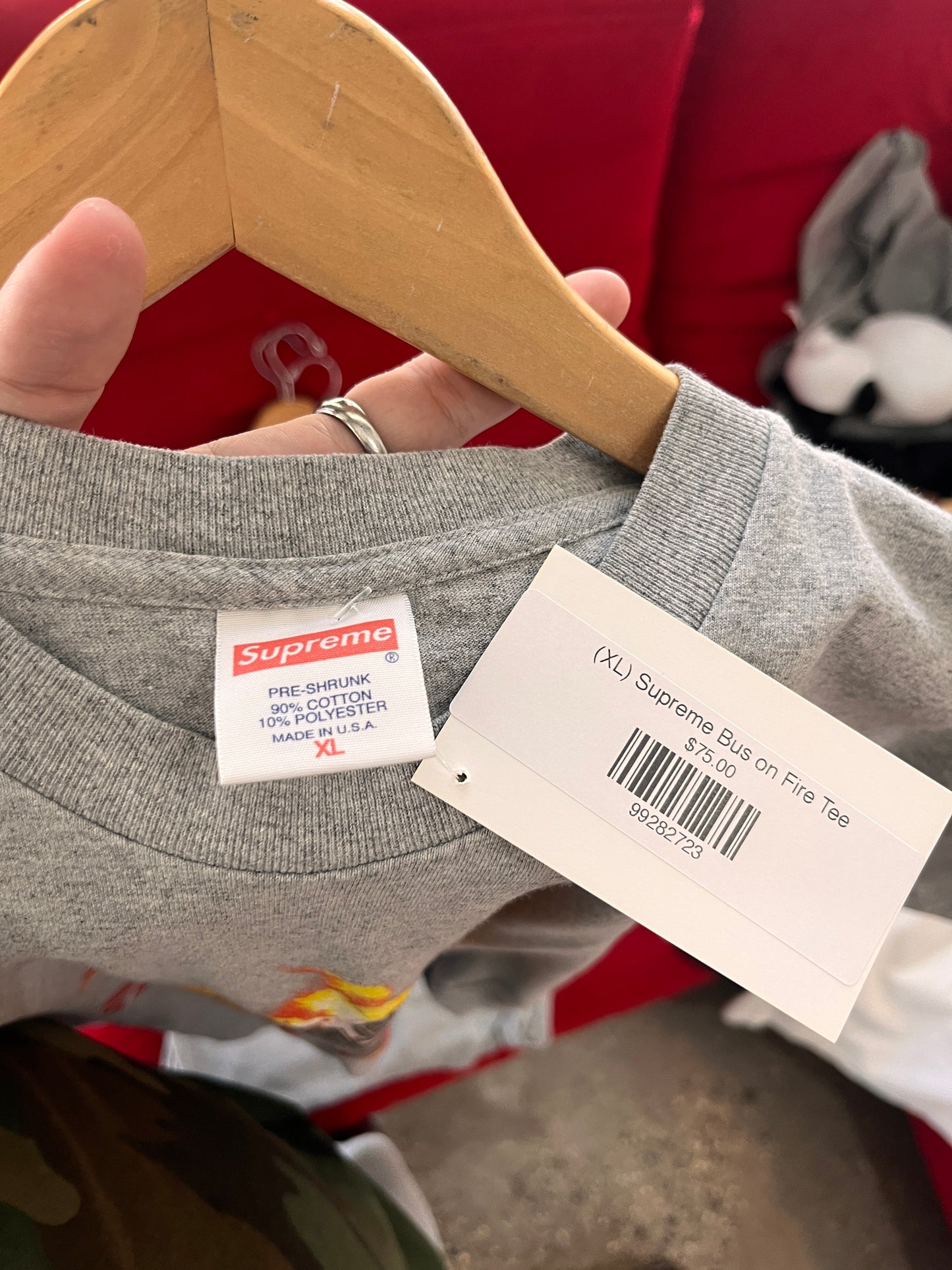 (XL) Supreme Bus on Fire Tee