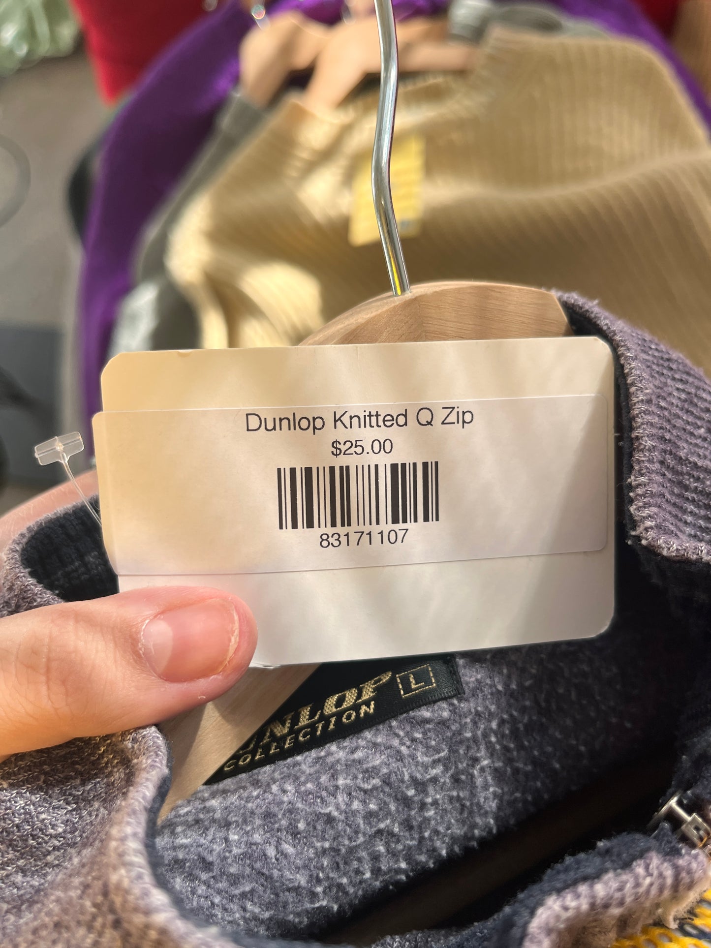 (L) Dunlop Knitted Q Zip