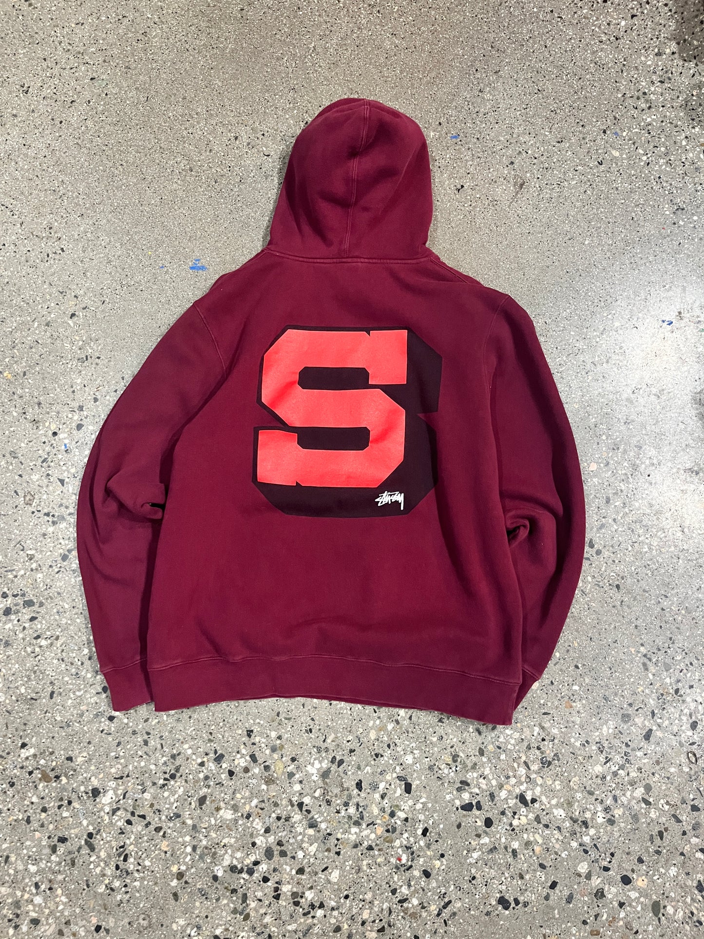 (XL) Stussy Burgundy S Hoodie
