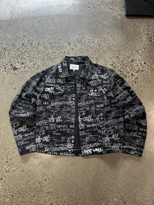 M+RC NOIR Black Script Denim Set