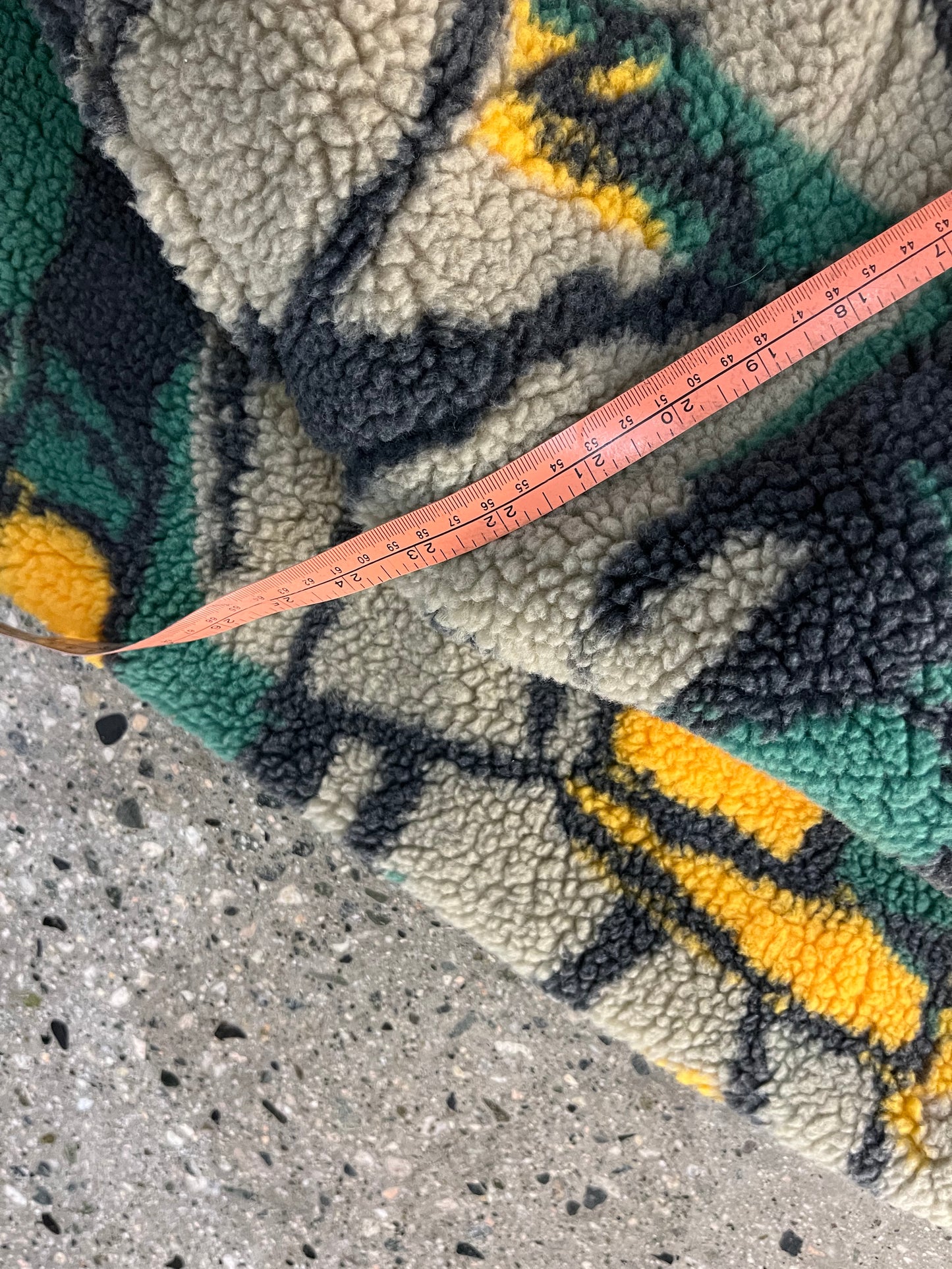 (M) Stussy Geometric Block Sherpa Half Zip