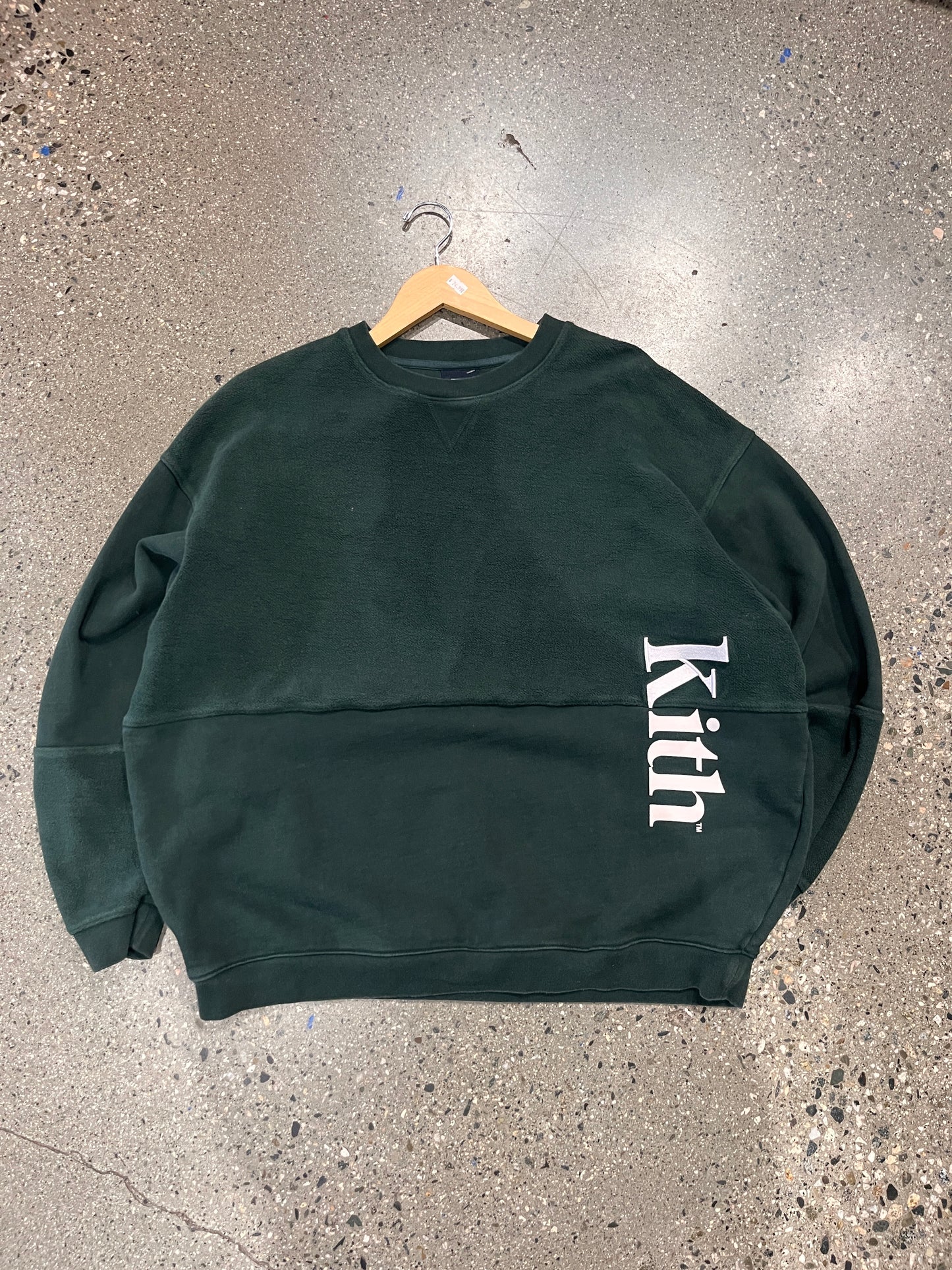 (2X) Kith Green Panel Crewneck