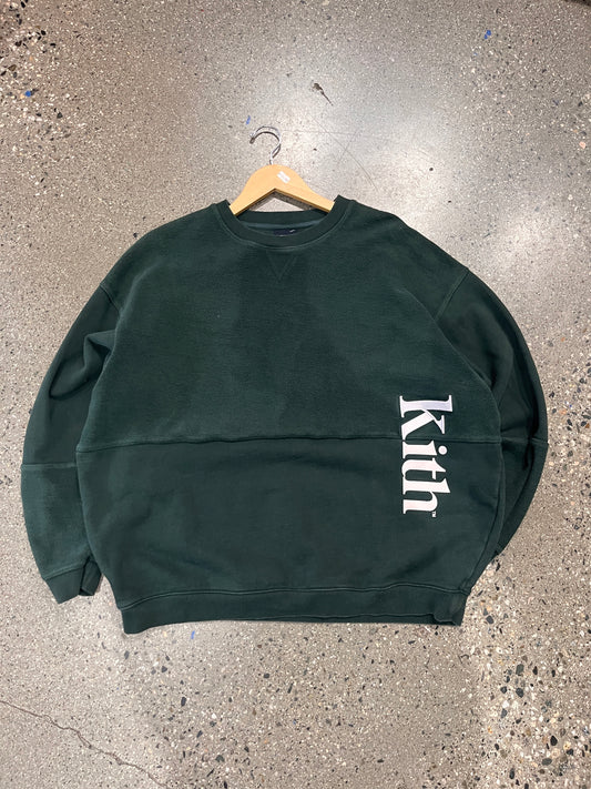 (2X) Kith Green Panel Crewneck