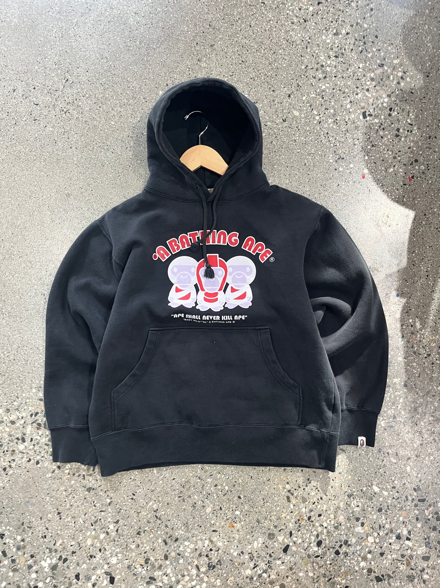 (M) 1990s Black Bape Hoodie
