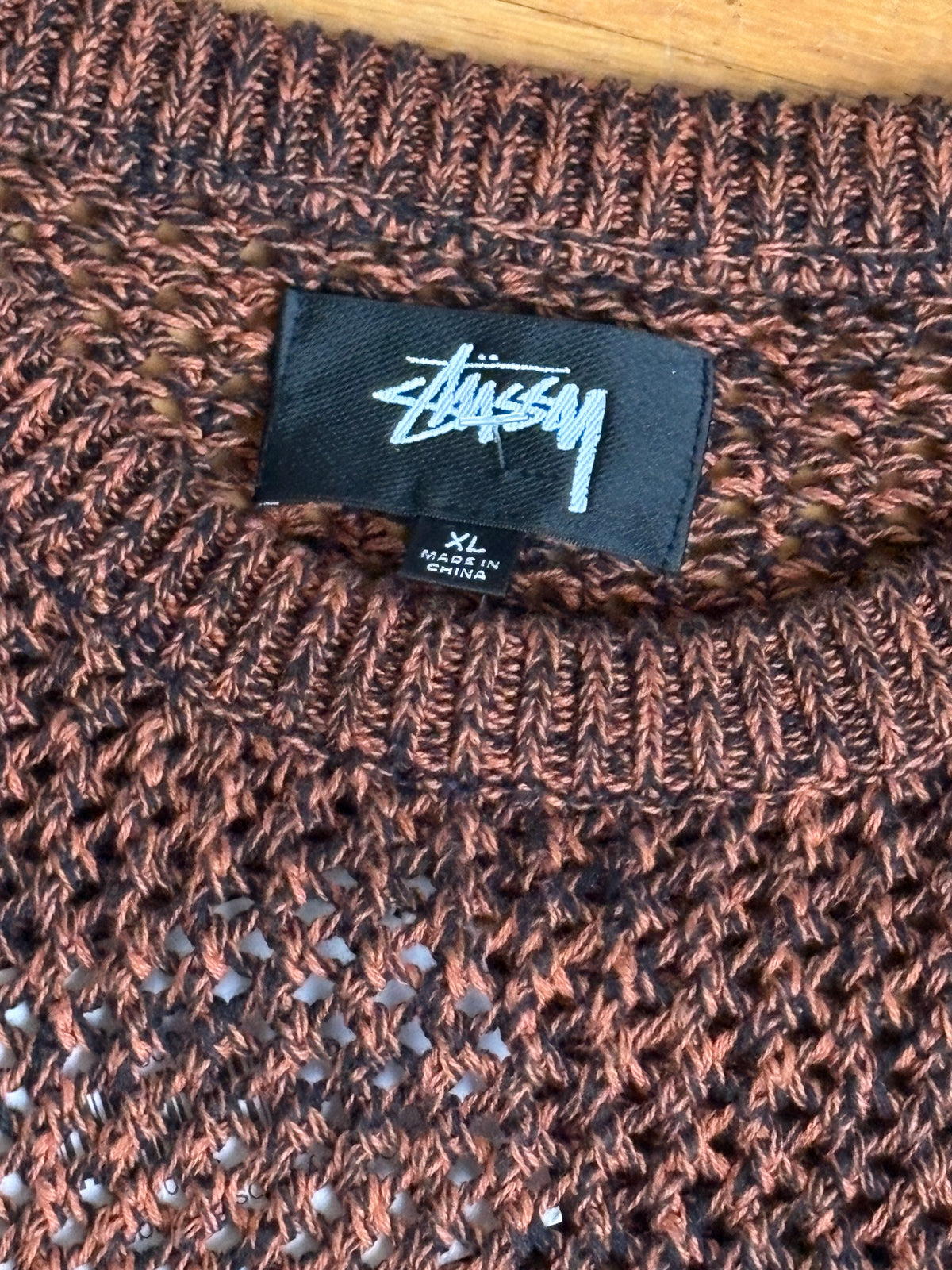 (XL) Stussy Loose Guage Sweater Brown