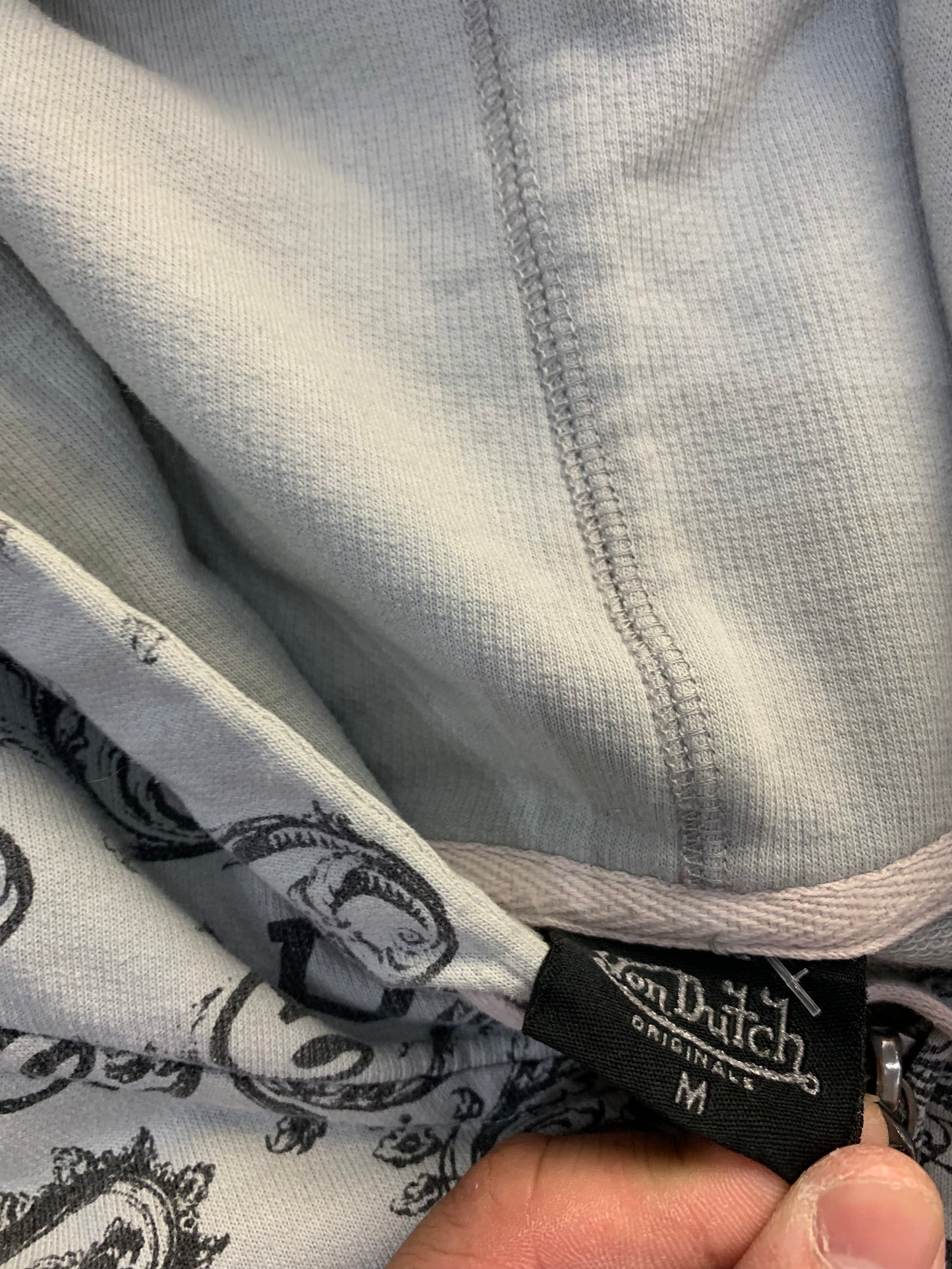 (S/M) Von Dutch AOP Hoodie