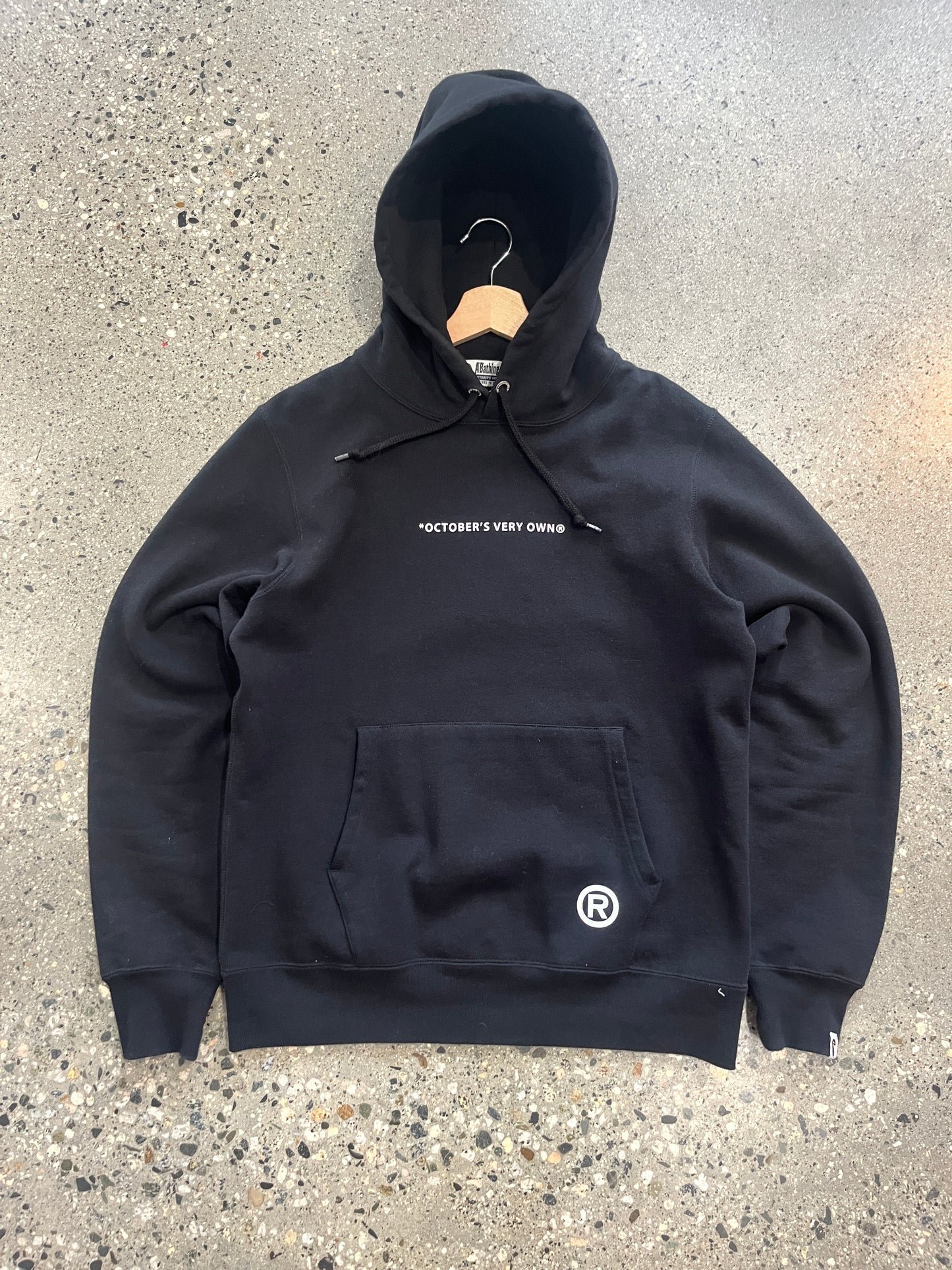 (L) Bape x OVO Doublesided Black Hoodie