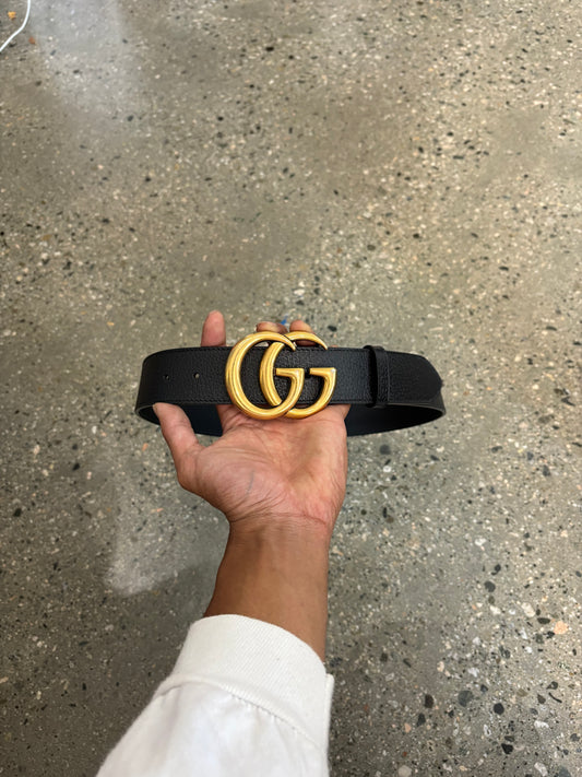 (30”-32”) Older Gucci Gold Genuine Leather Belt