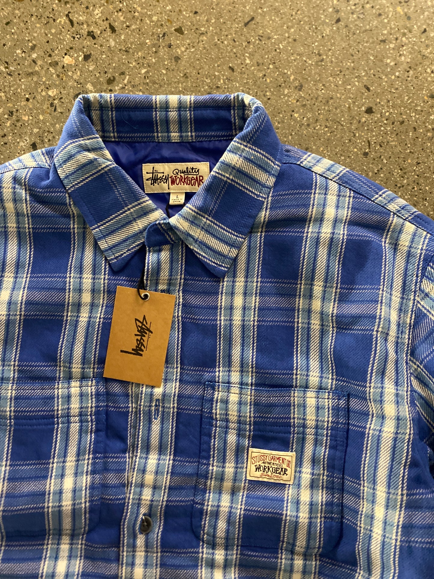 (L/XL) Stussy Workgear Insulated Flannel Jacket - BNWT