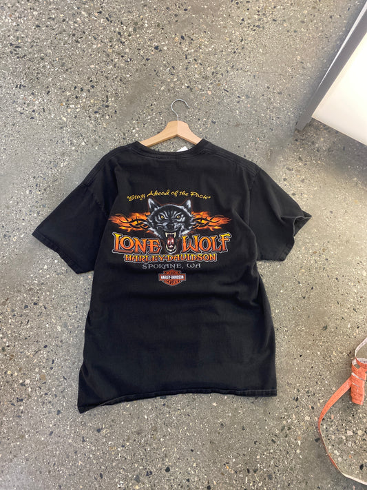 (L) Harley Lone Wolf Tee