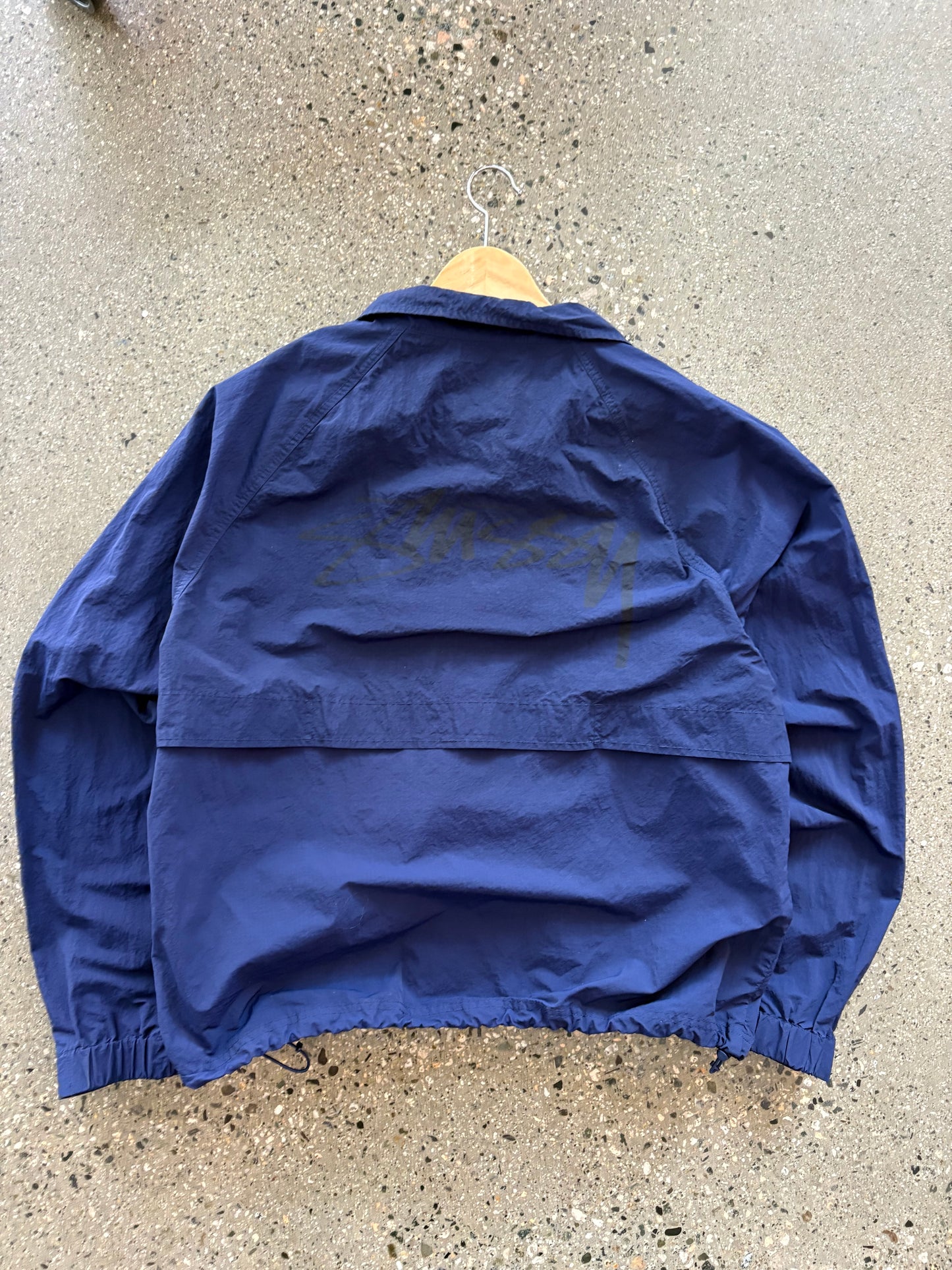 (L) Stussy Nylon Airbrush Script Windbreaker