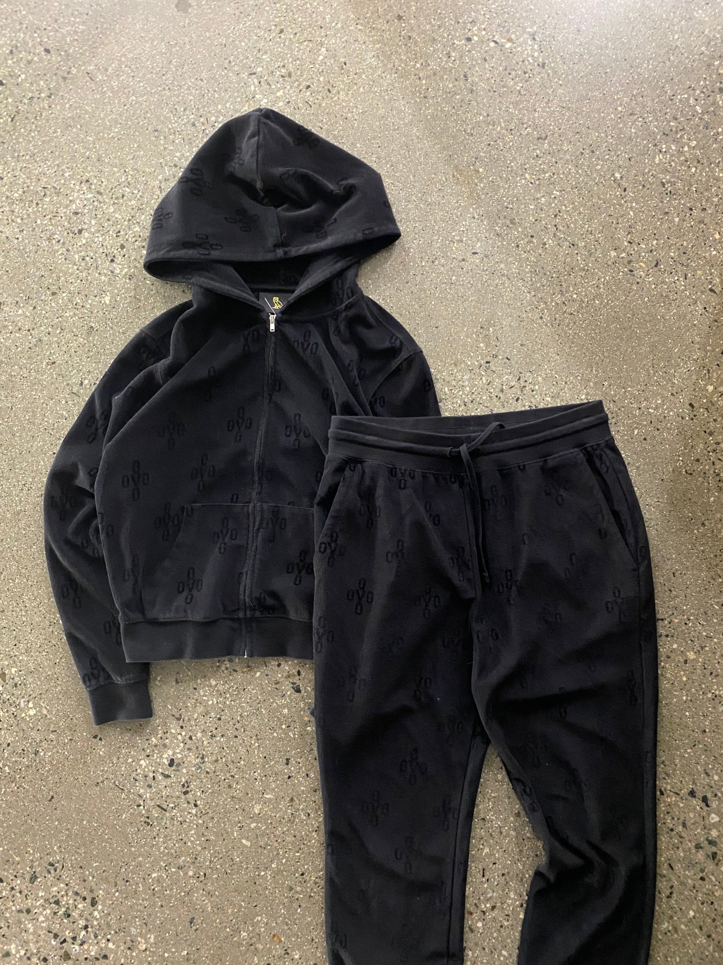 (Womens S) OVO VELOUR MONOGRAM SET