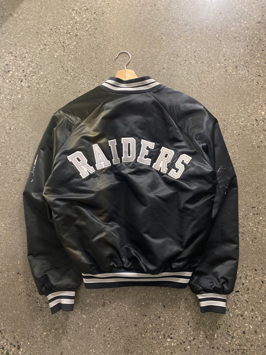 (M) Chalkline 1990s Raiders Satin Bomber ( as is )
