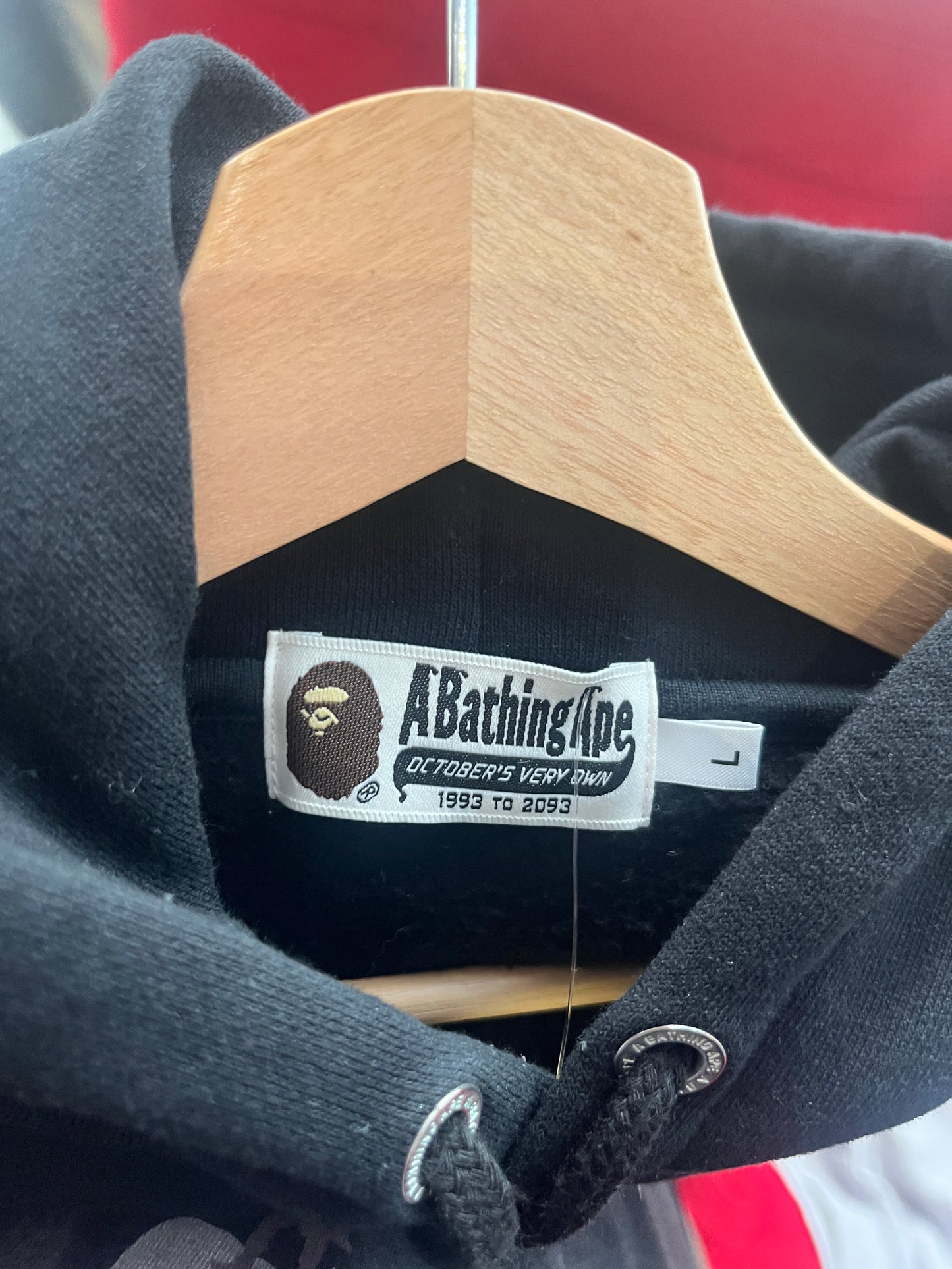 (L) Bape x OVO Doublesided Black Hoodie