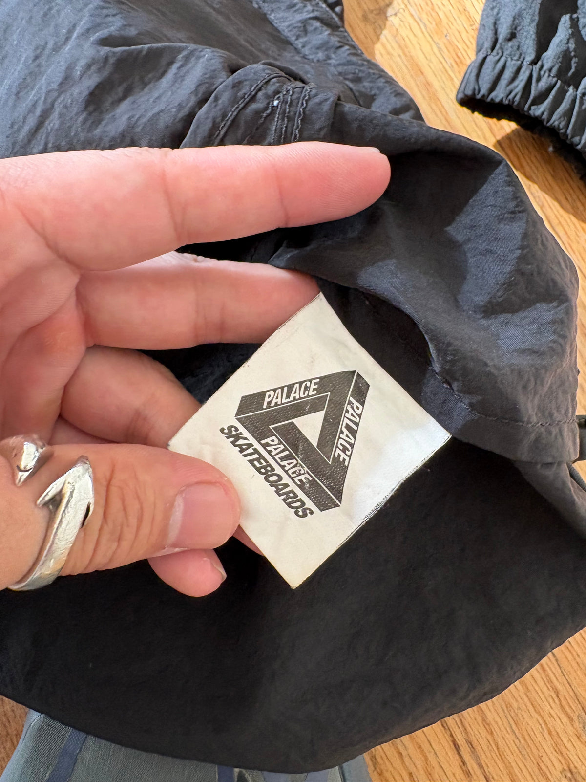 (L) Palace Black Windbreaker
