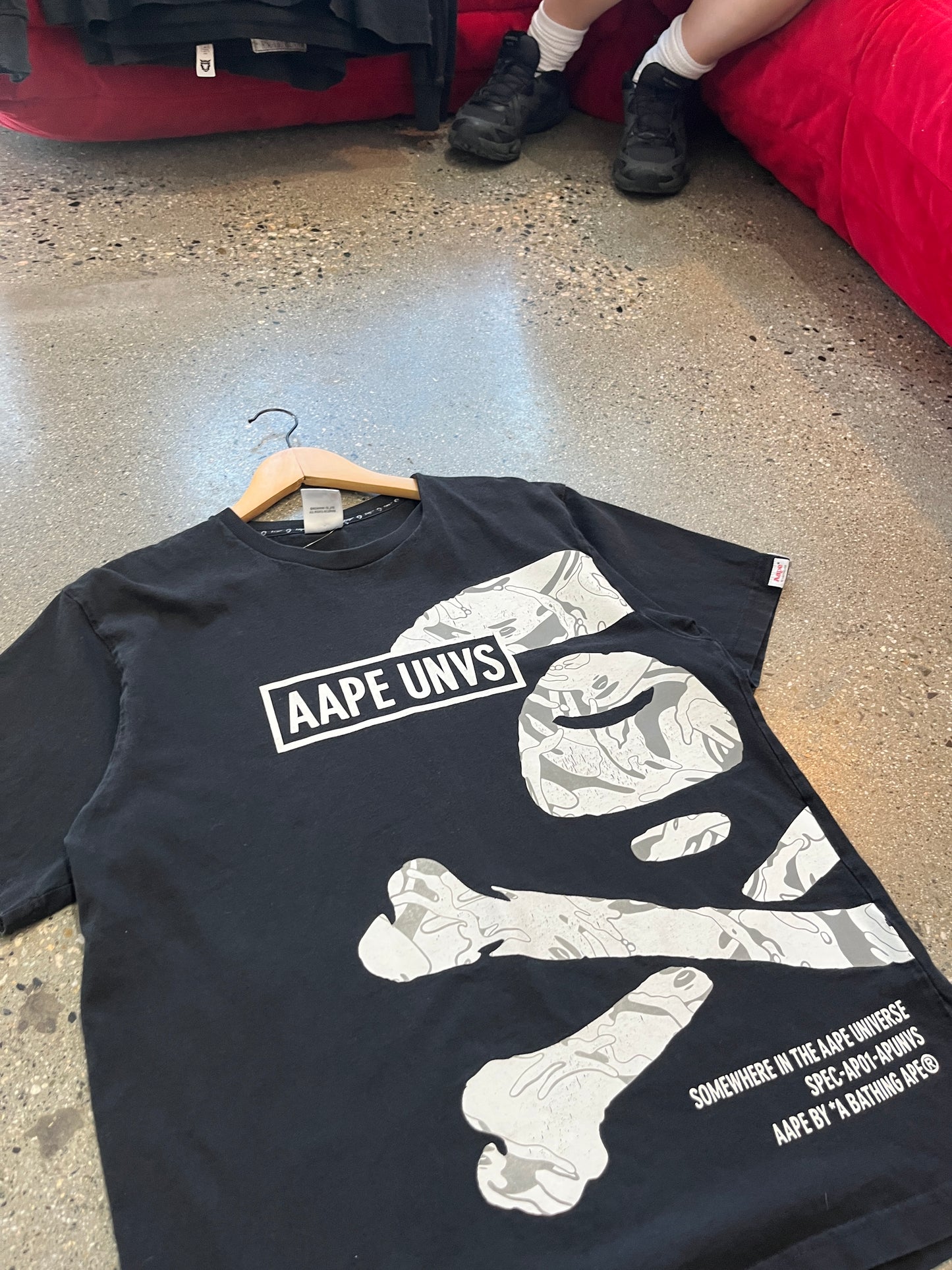 (L) AAPE Black Tee