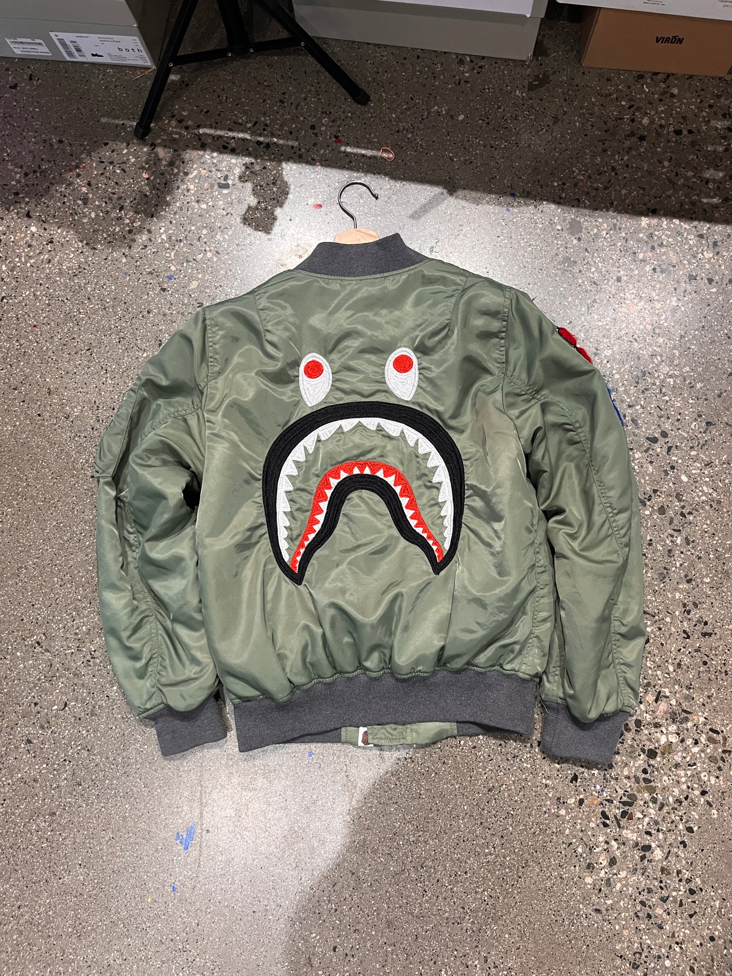 (S) Bape MA-1 Olive Bomber Jacket