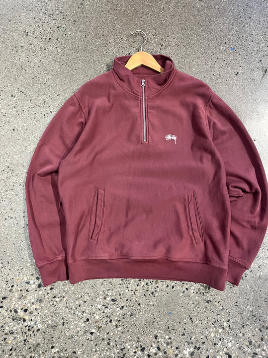 (L) Stussy Quarter Zip Sweatshirt