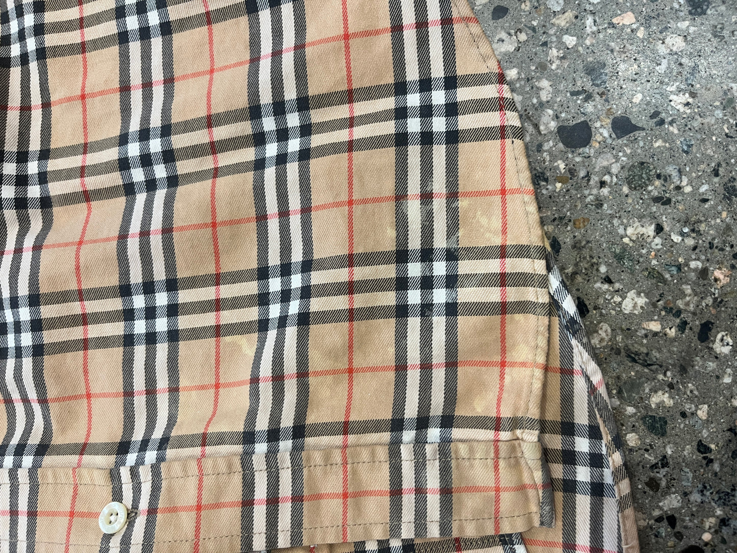 (L) Burberry Novacheck Button Up