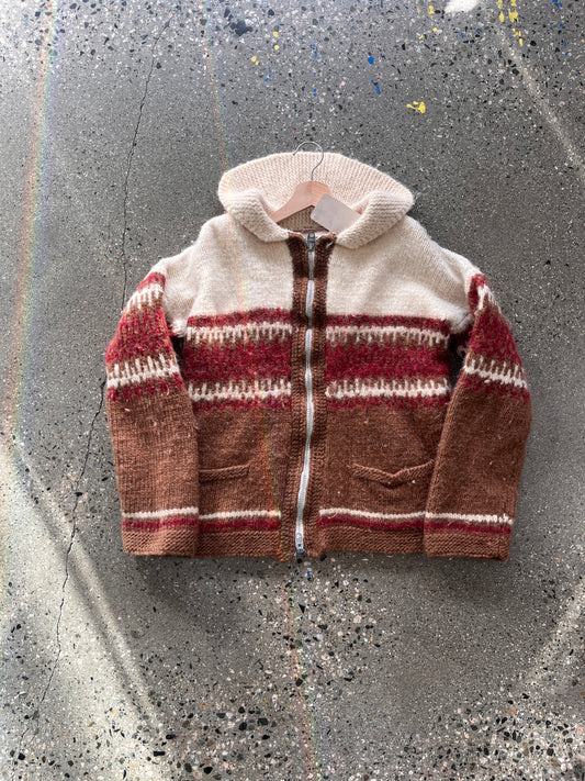 (M) 1970s Cowichan Knit Zip