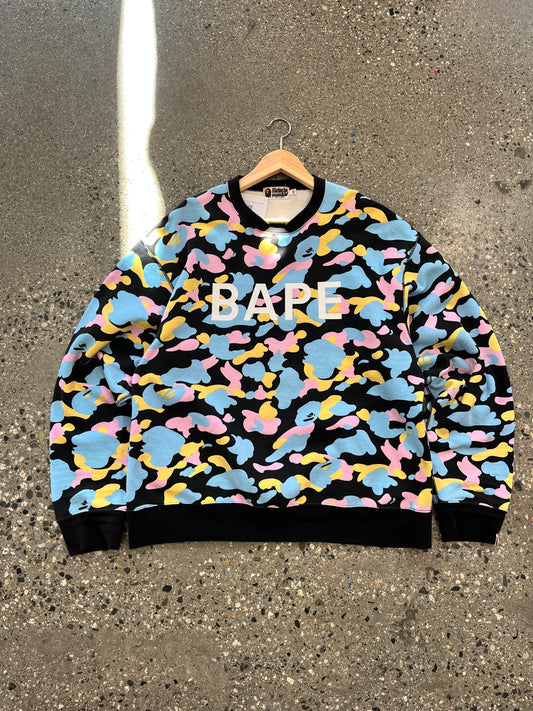 (2X) BAPE New Multi Camo Relaxed Crewneck