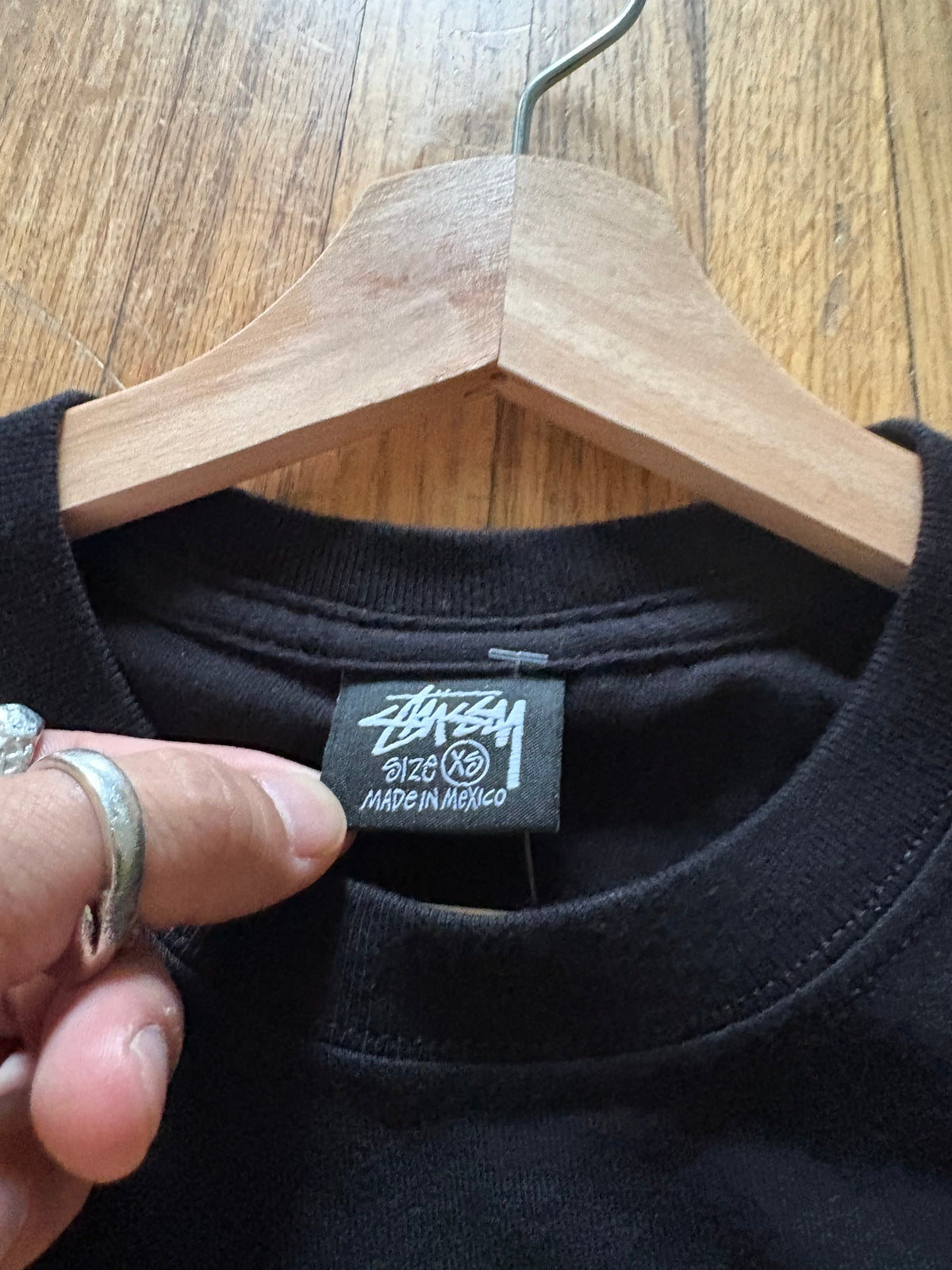 Stussy Black Flower Tee