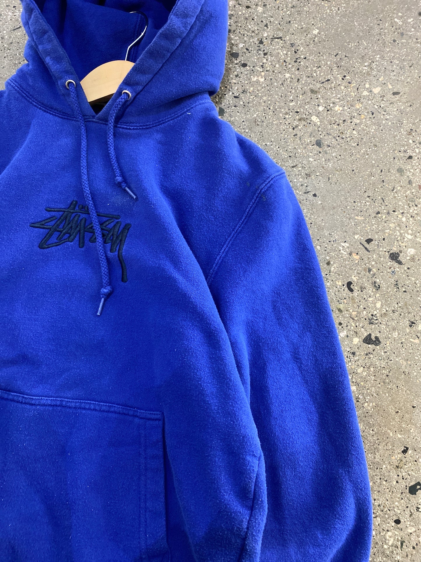 (S) Stussy Royal Blue Embroidery Hoodie