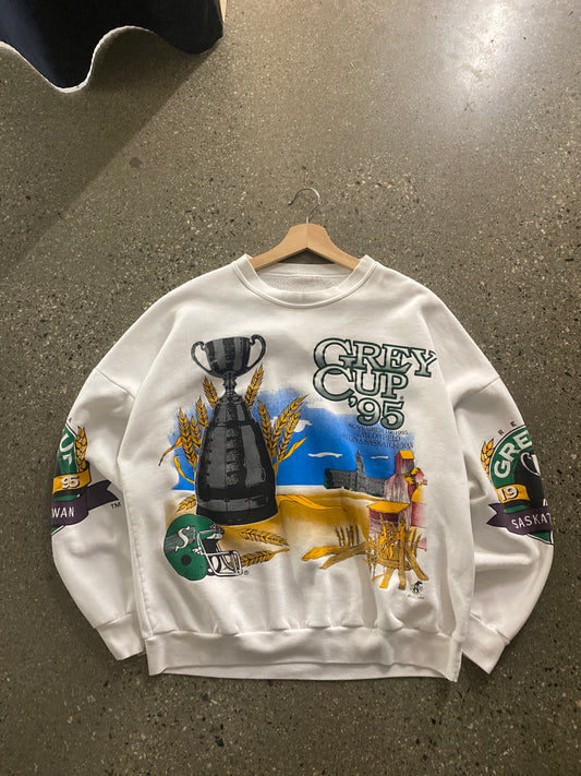 (M/L) 1994 Grey Cup Saskatchewan Wrap Around Crewneck
