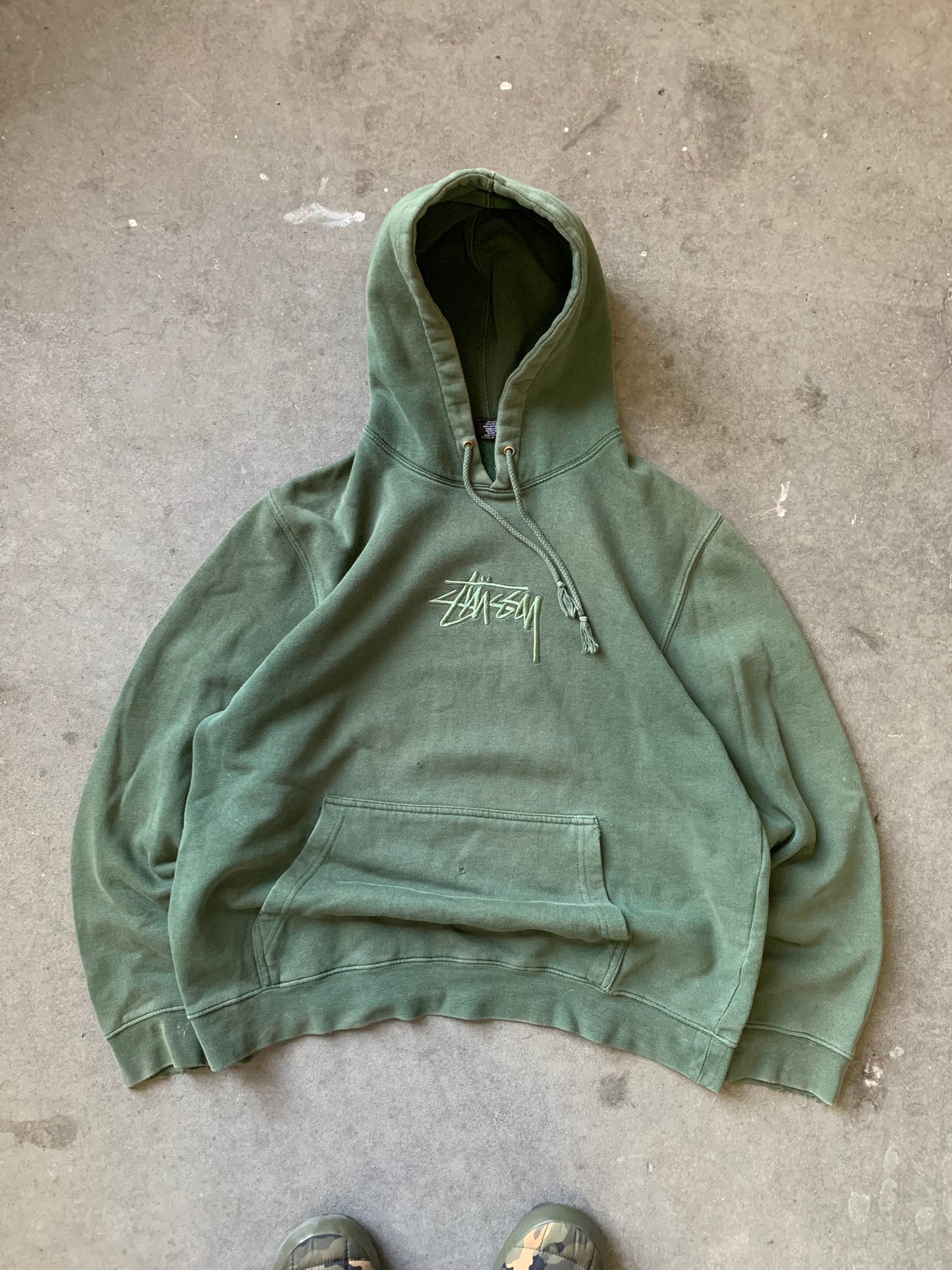 (L) Stussy Tonal Hunter Green Hoodie