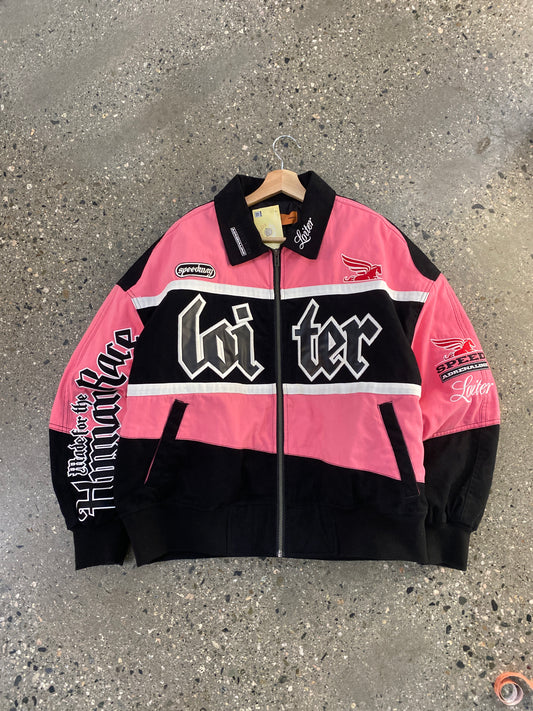 (M) Loiter Pink Racing Jacket Boxy & Cropped
