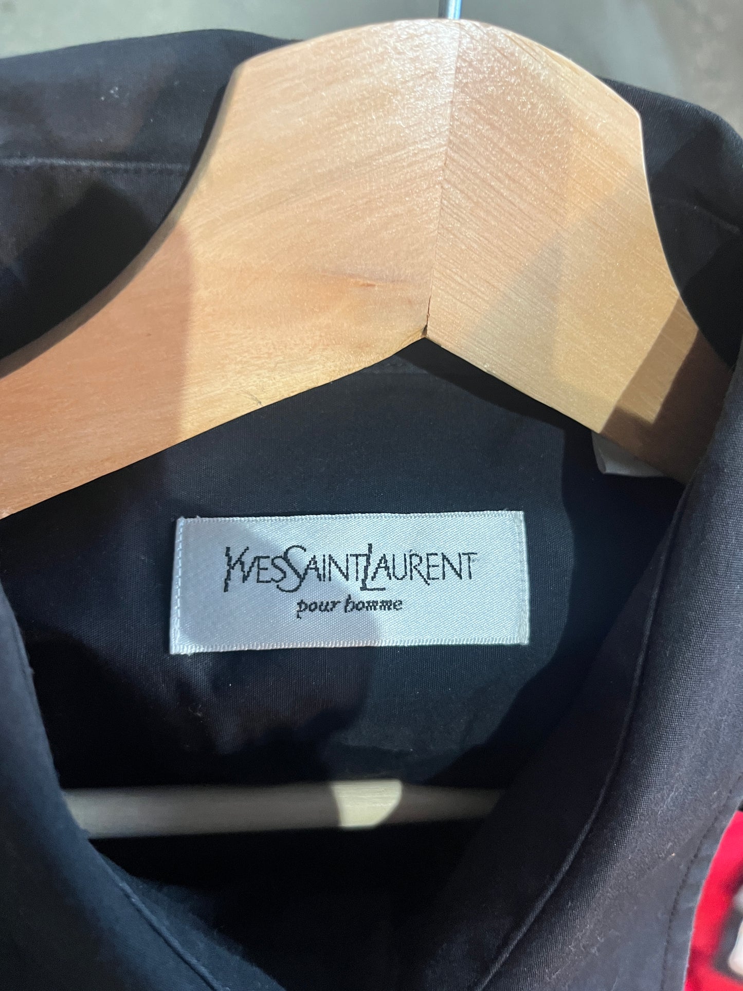(XL) YSL Black Safari Button Up