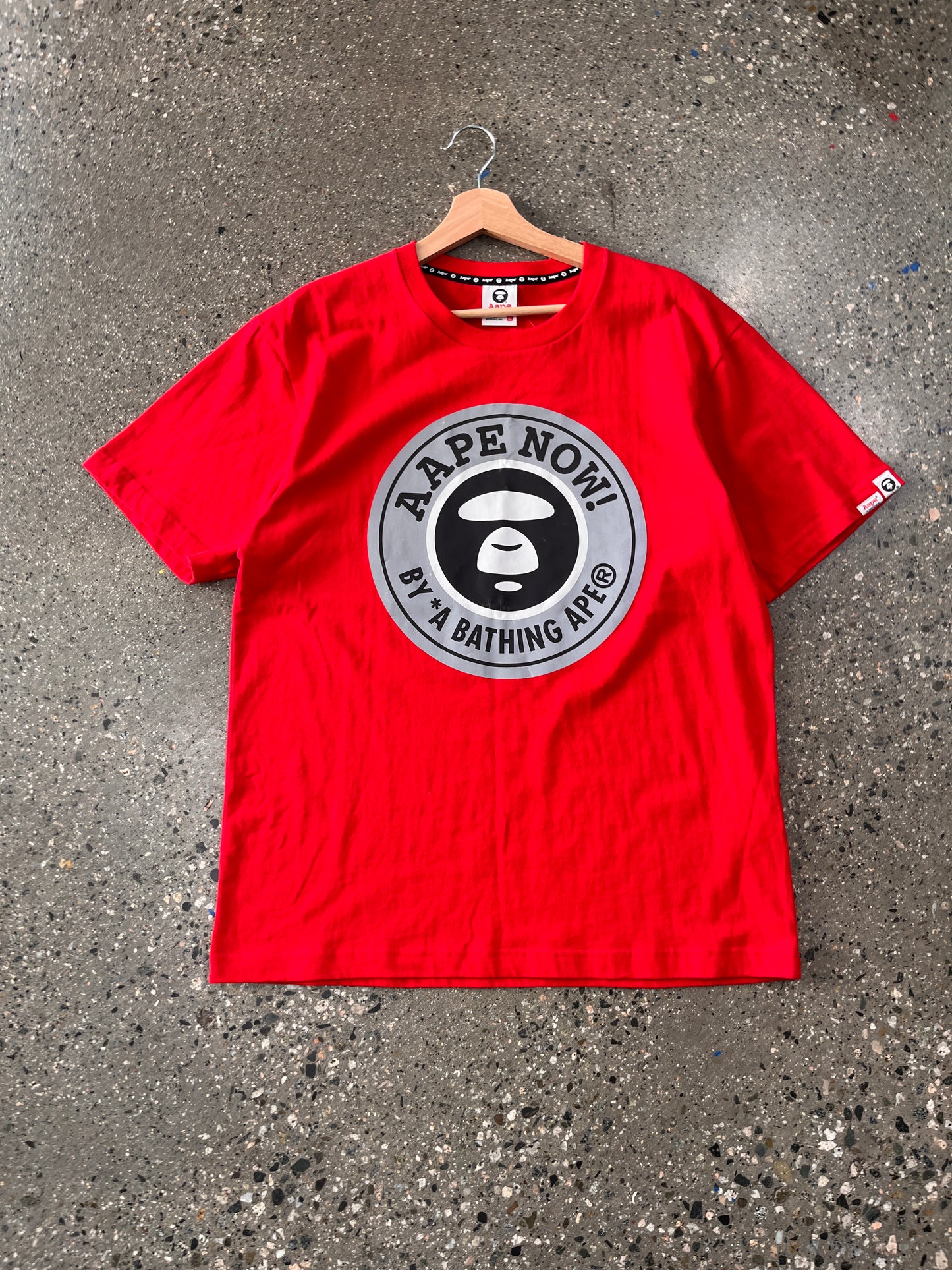 (XL) Red AAPE Logo Tee