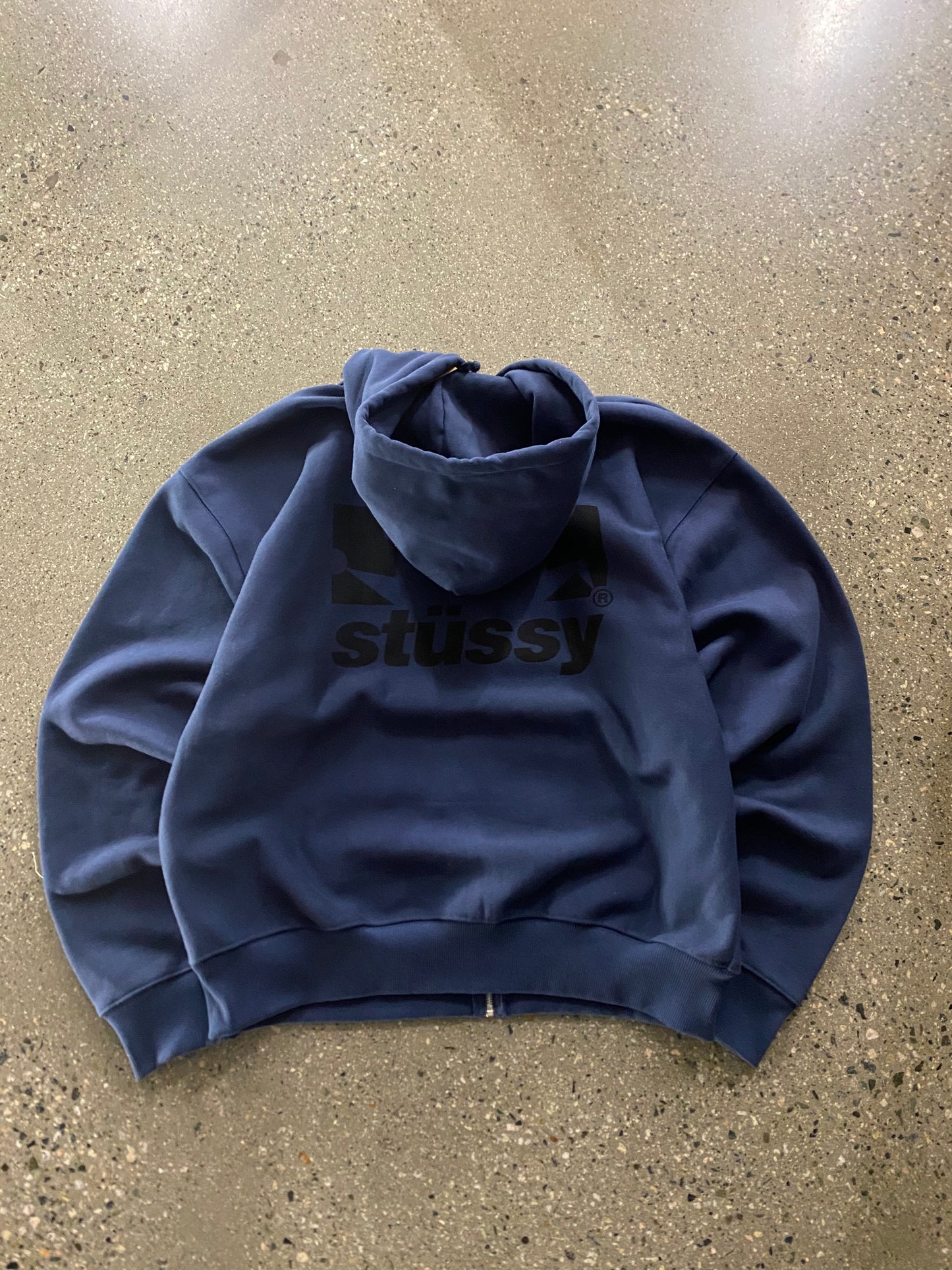 (2X) Stussy Navy Box Crown Zip ( New with Tags)