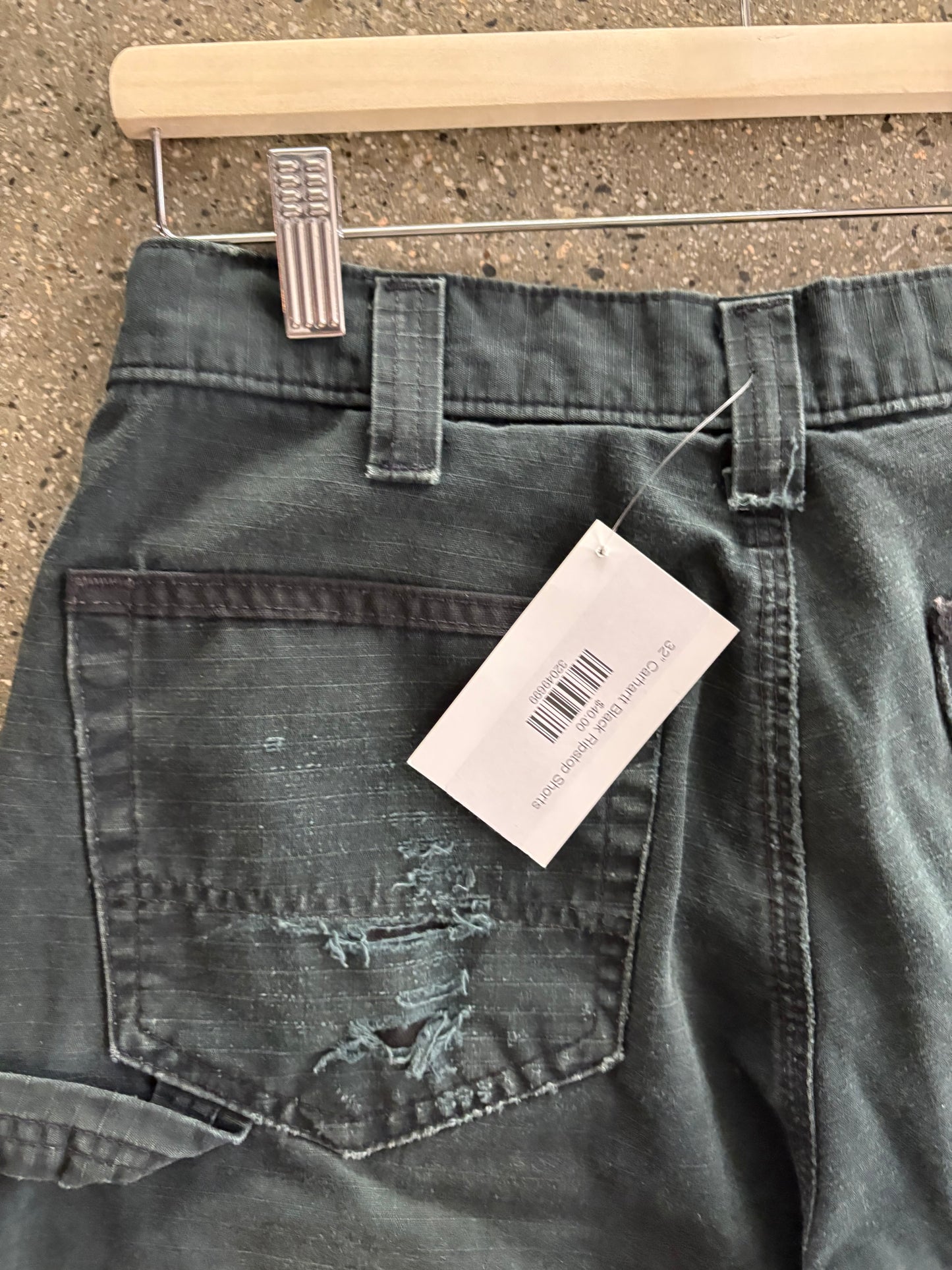 32” Carhartt Black Ripstop Shorts