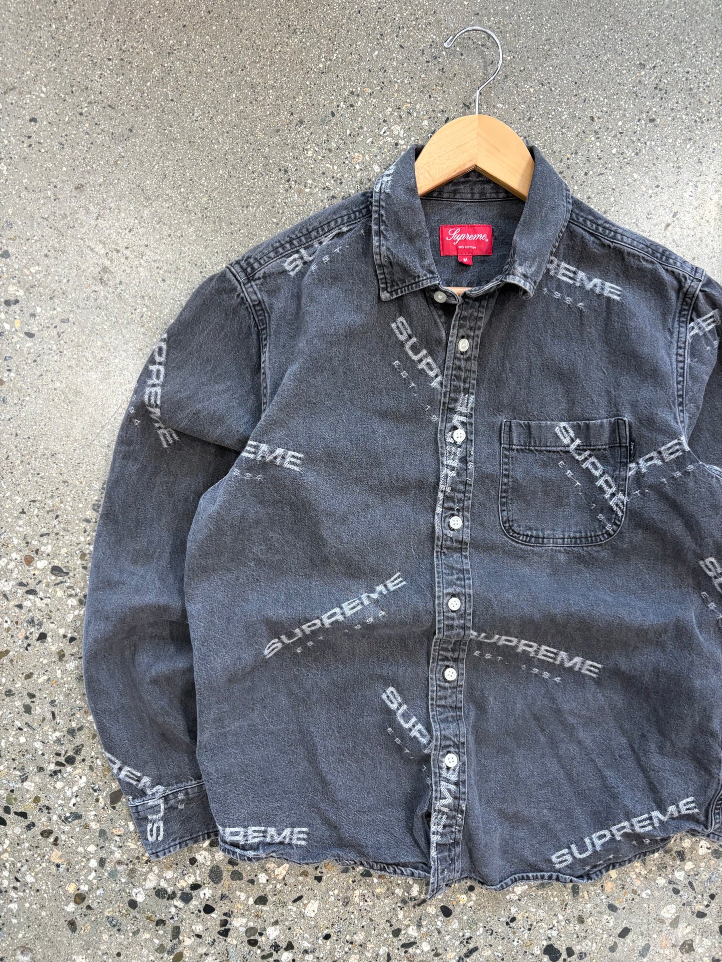 (S) Supreme Script Button up