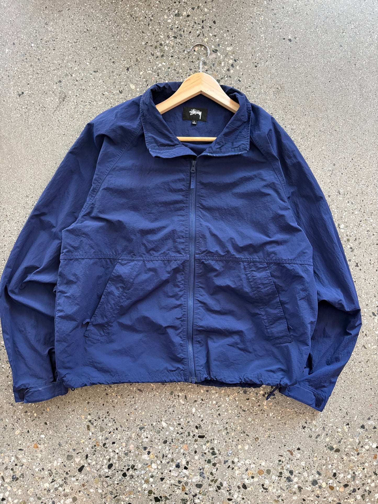 (L) Stussy Nylon Airbrush Script Windbreaker