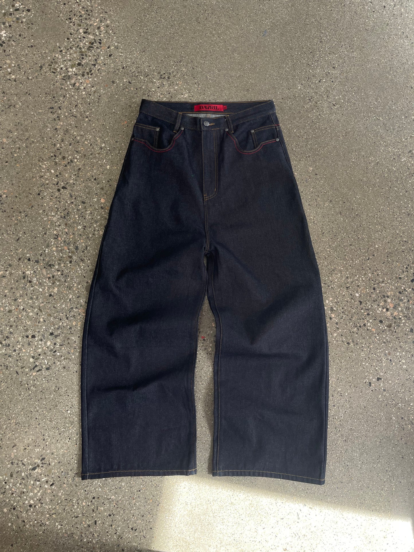 (32”) Davril Supply Raw Baggy Denim