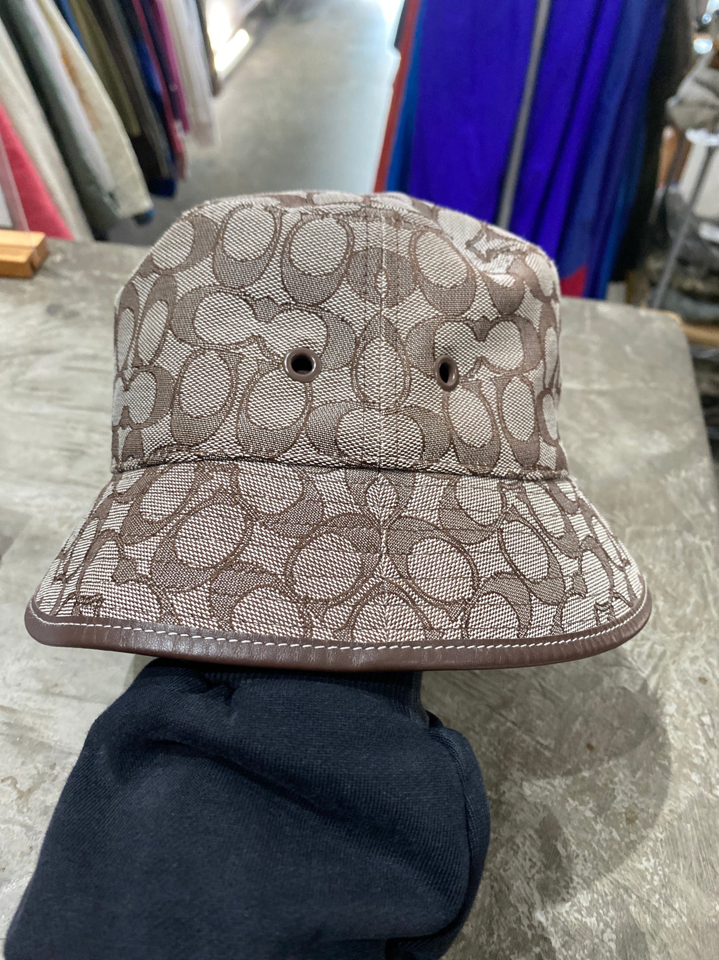 (OS) Coach Monogram Bucket Hat