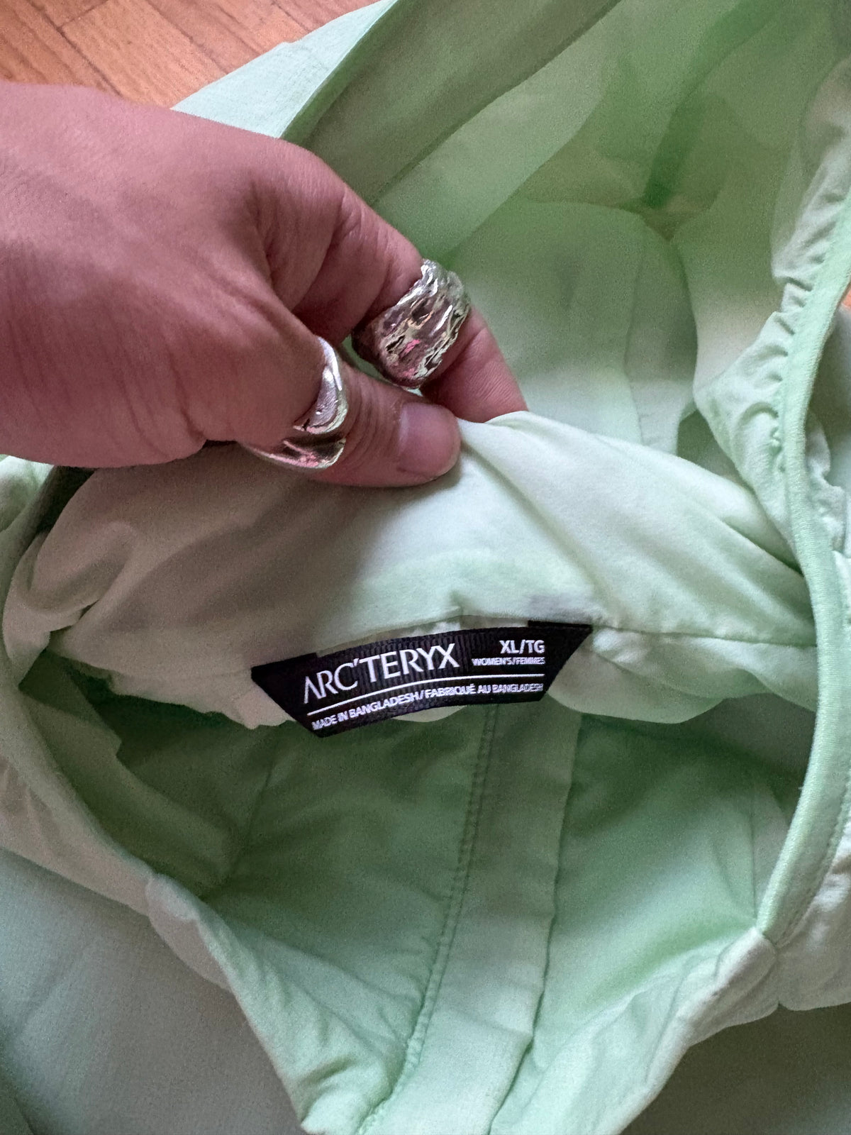 (L) Mint Green Proton LT Arcteryx Hoody