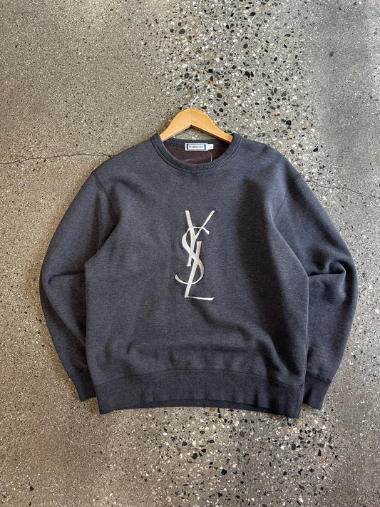 (Large) grey ysl thick crewneck
